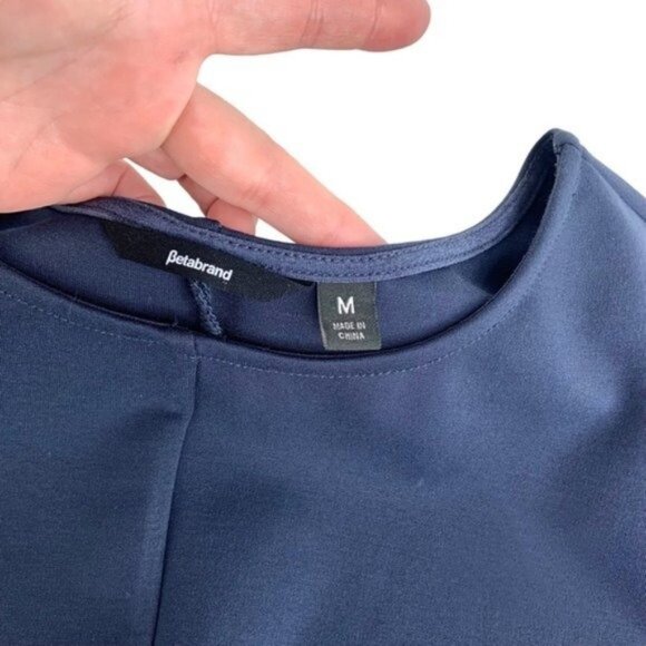 Betabrand Ready Set Go Navy Blue Dress. - Picture 5 of 7